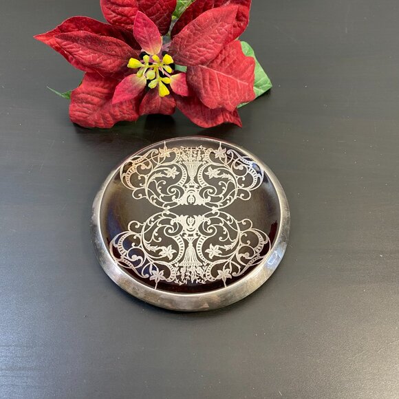 Vintage Gibsons England plate, Charger Plate Tray, Flowers and Ornaments, Round - Picture 10 of 10